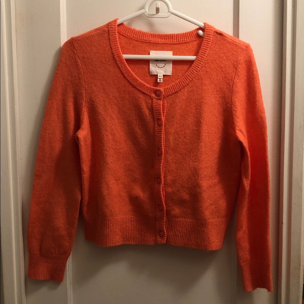 Aerie Orange Women's Button Cardigan Sweater